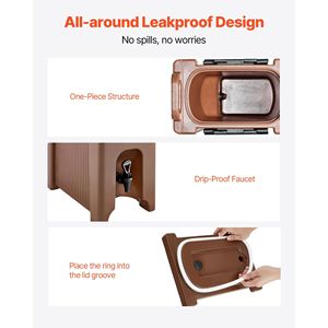 Food-Grade 5 Gal/19L Thermal <b>Drink</b> <b>Dispenser</b> Insulated Beverage Server with Spigot Handle Hot Cold Beverage <b>Dispenser</b> - Product Image 4