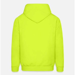 Sudadera con Capucha para Hombre, Color Amarillo Neón, Corte Regular, Color Sólido, Informal, de Forro Polar, con Bolsillos - Product Image 2