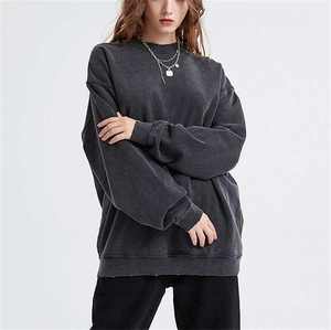 Sudadera con Efecto Ácido Personalizada, Proveedor OEM, Sudadera de Algodón Lavado con Cuello Redondo, Ideal para Venta al por Menor y Suministro al por Mayor - Product Image 4