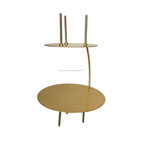 Nouveau design, support à gâteau en métal doré de forme irrégulière, séparateur réutilisable, compatible micro-ondes, pour mariages, fêtes et événements, Azora