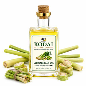 Huile Essentielle de Citronnelle du Tamil Nadu 100% Pure et Naturelle de Qualité Supérieure, Distillée à la Vapeur, pour Aromathérapie et Soin du Visage, par Kodai Global Export - Product Image 1