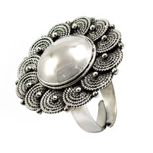Latest Design Flower Pattern Statement <b>Ring</b> Crafted From 925 Solid Sterling Silver Handmade Bohemian Jewelry At Cheapest Price - Product Image 1