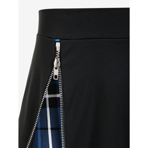 Women's Plus Size Hybrid Tartan Gothic <b>Mini</b> Skirt Plaid Zipper <b>Mini</b> A Line Skirt Blue Wholesale Manufacturer OEM - Product Image 3