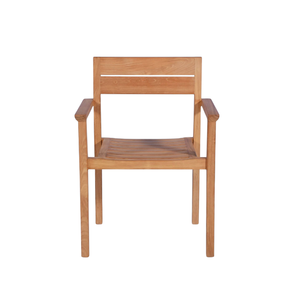 Chaise de jardin en teck, fauteuil d'extérieur pour patio, siège à lattes, chaises de jardin en bois, sièges de loisirs pour cour et villa - Product Image 6
