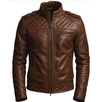 Blouson de motard en cuir véritable noir matelassé pour homme, style universitaire, avec ceinture et fermeture éclair asymétrique, manteau de moto OEM