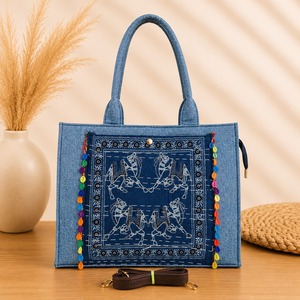 Sac fourre-tout matelassé bleu pour tapis de prière, tapis de prière musulman portable avec poignée et bandoulière pour la maison et les voyages - Product Image 2