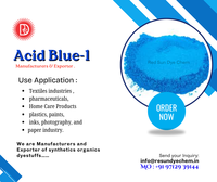 Colorants bleus acides de qualité supérieure pour la teinture textile et autres applications, emballage personnalisé, fabriqués en Inde