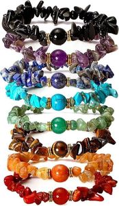 Natural Amazonite Crystal Chips <b>Bracelet</b> | Handmade Healing Stone Jewelry | Stretch <b>Beaded</b> Energy <b>Bracelet</b> for Women & <b>Men</b> - Product Image 3