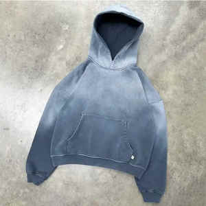 Sudadera con Capucha Personalizada de Fábrica con Pedrería, Sudadera Extra Grande con Efecto Desgastado - Product Image 5