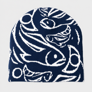 Wholesale Personalised Unisex Adults Winter Breathable <b>Waterproof</b> Spandex/Cotton Striped Street Style 3D Embroidered Logo <b>Beanie</b> - Product Image 2