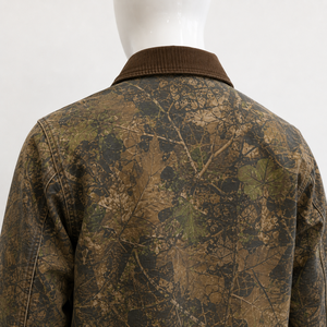 Custom <b>Men's</b> Winter Camouflage Quilted Corduroy Collar Zipper Detroit Style Work <b>Chore</b> <b>Jacket</b> OEM Private - Product Image 6