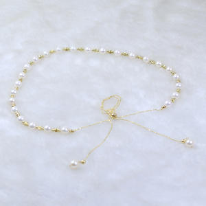 สร้อยคอไข่มุกน้ำจืด 8-9 มม. สไตล์แฟชั่นผู้หญิง พร้อมพู่ปรับได้สองระดับ แหล่งผลิตจากผู้ผลิตเครื่องประดับ - Product Image 2