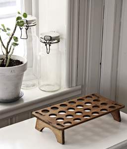 Support à œufs en bois unique pour une présentation décorative de la cuisine, alliant un aspect artistique avec une fonction pratique de support à œufs - Product Image 2