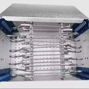 15-Piece Arthroscopy Forceps Set for Knee Surgery Manual Stainless Steel Instrument with Blue Sterilization Box - Product Image 1