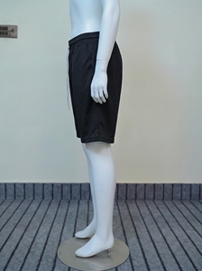 Shorts de basket-ball en mesh noir personnalisés pour hommes, vêtements de sport respirants, vêtements de sport décontractés pour l'entraînement avec cordon de serrage long - Product Image 4