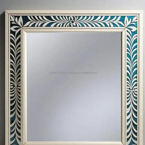 Miroir incrusté d'os moderne fabriqué à la main de qualité supérieure en Inde pour les décorations de mariage des hôtels des designers d'intérieur - Product Image 5