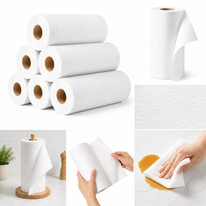 Ruby <b>Paper</b> Commercial Grade 2 Ply Soft Eco-Friendly Disposable Multifold <b>Kitchen</b> Tissue Rolls Durable High Absorbency <b>Paper</b> - Product Image 6