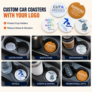 Car <b>Coasters</b> Custom <b>Ceramic</b> Sublimation Eco-Friendly Japan Brand Cup Holder <b>Coasters</b> with Logo Wholesale OEM Factory Low MOQ - Product Image 2