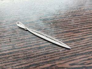 สร้อยคอจี้บาร์รูปเพชรปู925เครื่องประดับเงินสเตอร์ลิงแบบเรียว - Product Image 5