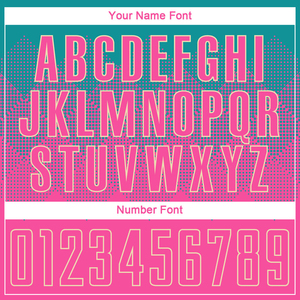 Maillot de football personnalisé bleu turquoise et rose - Sublimation 100% polyester, semi-évacuant l'humidité - Huzaifa Products, vêtements de football haut de gamme - Product Image 5