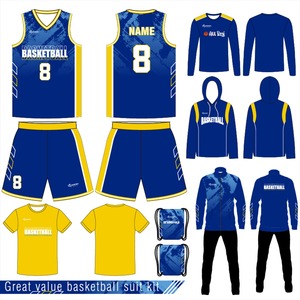 Maillot de basketball personnalisé par sublimation avec logo frontal, séchage rapide, coupe ajustée, 100 % polyester, ensemble maillot et short, prix usine 25/26 - Product Image 1