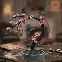 Porte-bouteilles moderne en fer forgé fait main, sculpture artistique durable, auto-équilibrant, décoration de luxe pour la maison, personnalisable pour mariage