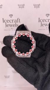 Boîtier de montre Premium entièrement pavé de diamants Moissanite, lunette entièrement sertie, accessoires de modification de montre en acier inoxydable - Product Image 1