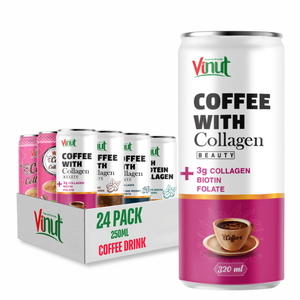 เครื่องดื่มกาแฟคอลลาเจน vinut 320มล. ปราศจากนมปราศจากกลูเตนปราศจากสารจีเอ็มโอฉลากส่วนตัว OEM/ODM ราคาโรงงาน - Product Image 1