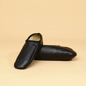 Custom Logo <b>Men</b> Jazz Ballet Winter Warm Comfortable Flat <b>Heel</b> Dance <b>Shoes</b> Anti-Slip Soft Sole Microfiber Leather Indoor Outdoor - Product Image 3