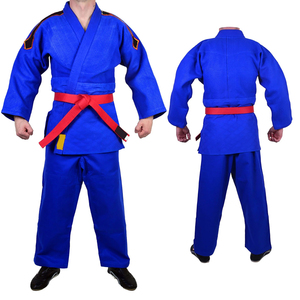 Traje de Judo Azul Transpirable 100% Algodón, Ropa de Artes Marciales con Corte Automatizado, Gi de Judo de Alta Calidad, Producto de Moda Recién Llegado - Product Image 1