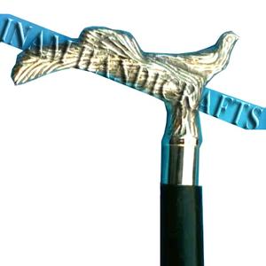 Mango de cabeza de pavo real de latón con palos de madera para caminar, bastones para caminar para ancianos, bastones de madera con mango de pavo real de latón - Product Image 1