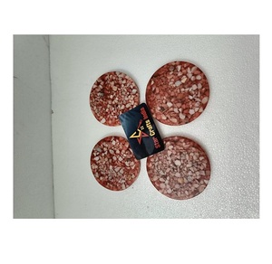 Ensemble de 4 dessous-de-verre multifonctionnels en résine époxy avec pierres naturelles intégrées, écologiques et modernes, style terrazzo - Product Image 6