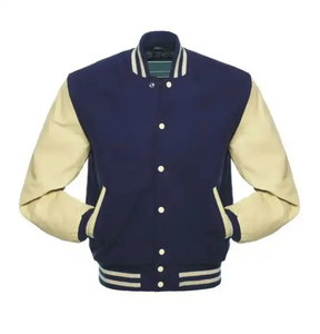 Vestes de baseball universitaires pour hommes en molleton brossé de haute qualité avec logo personnalisé, uniformes d'équipe d'hiver, vente en gros, vestes universitaires vierges et unies - Product Image 3