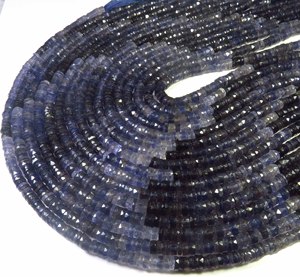 Cuentas de Iolita Azul en Forma de Heishi de 6mm, Corte Facetado Natural de Primera Calidad, Hilo de 16 Pulgadas, Precio de Fábrica, Gemas Hechas en el Valle - Product Image 2
