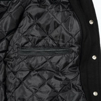 Veste universitaire pour homme, vert et blanc, style preppy, coupe classique, col rabattu, fermeture boutonnée, vêtement d'automne