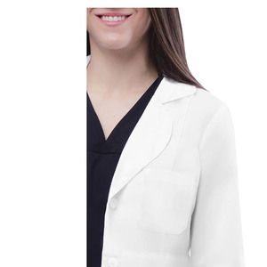 Unisex Classic White Cotton <b>Scrub</b> <b>Sets</b> with Jersey Fabric Needle Detection Professional Medical Nurse Uniform for Hospital Use - Product Image 5