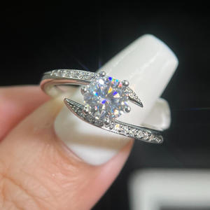 Elegant Cushion Cut Moissanite <b>Diamond</b> <b>Ring</b> In 925 Sterling Silver With Luxury Solitaire Engagement Jewelry For Women - Product Image 1