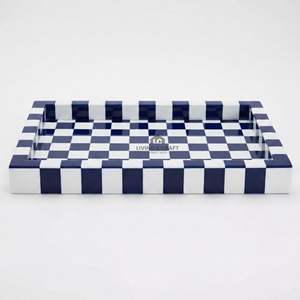 Plateau moderne en résine incrustée |   Plateau de rangement et de présentation décoratif pour la maison, le bureau et la vente en gros - Product Image 2