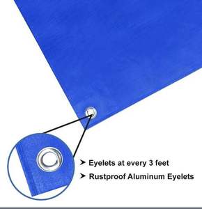 Lona Azul Resistente al Agua, Recubierta de PE, Resistente a los Rayos UV, Laminada y Reforzada, para Cubrir Vehículos, con Ojales para Cuerdas - Product Image 6