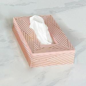 Boîte à mouchoirs en bois rose, idéale pour les chambres d'hôtes, les fêtes, les événements, les tables à manger et les occasions de réception. Vente en gros depuis l'Inde. - Product Image 1