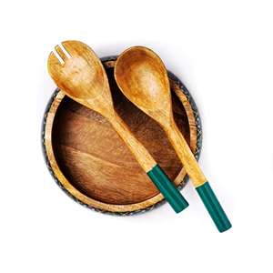 Nouvel ensemble d'ustensiles à salade écologiques, compatibles lave-vaisselle, pour la cuisine domestique, fabriqué en Inde - Product Image 6