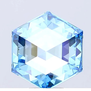 Diamante Suelto de Laboratorio de 1ct, Corte Hexagonal Azul Fantasía, Claridad VS, para Joyería - Product Image 2