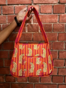 Handmade Hand Block Printed Vintage Lady Summer <b>Single</b> Strap Chains Animal Prints Cotton <b>Quilted</b> Fashion Tote Bag Women Spacious - Product Image 1