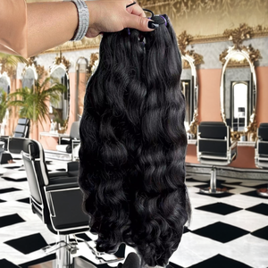 Extensiones de Cabello Humano Natural Virgen Remy Indio DAKSHA de Doble Trama, Liso, de Alta Calidad, con Puntas Completas, Personalizadas, ¡Gran Venta! - Product Image 4