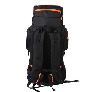 Mochila de Senderismo Impermeable Negra, Mochila Ligera de Viaje, Mochila de Camping con Cubierta para Lluvia, Bolsa de Exterior Unisex - Product Image 3