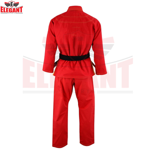 Kimono de karaté pour enfants en mélange de coton, rouge, personnalisable avec logo, confortable, qualité supérieure, durable, prix de gros - Product Image 2