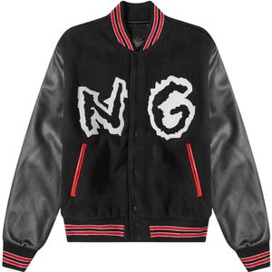เสื้อแจ็คเก็ต Letterman Varsity แบบสั่งทำพิเศษ ปักลายปะติดปะต่อ สไตล์เบสบอล ทรงบอมเบอร์ ติดกระดุมหน้า เสื้อผ้ากีฬาแนวมหาวิทยาลัย เสื้อผ้าสตรีทแวร์ ขายส่ง ODM - Product Image 1