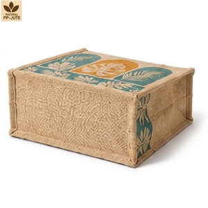 กระเป๋าช้อปปิ้งผ้ากระสอบเคลือบพิมพ์ลายตามสั่ง ขนาด 36x31.5x19 ซม. หูหิ้วผ้าฝ้าย ขายส่ง ผู้ผลิต OEM ผู้ส่งออก - Product Image 3