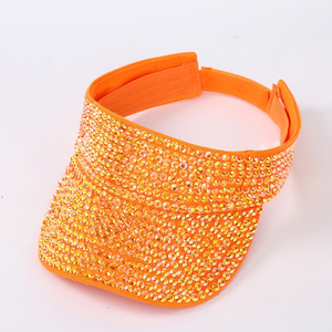 Casquettes de sport unisexes légères et rafraîchissantes à rayures, avec logo brodé personnalisé, en sergé de coton, ornées de strass, ajustables et anti-UV - Product Image 3