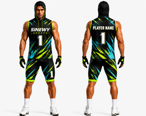 SINEWY - Conjunto de Uniforme de Fútbol Americano Sublimado al 100% en Poliéster, Corte Regular para Jóvenes, Personalizado, 7 V 7, Ajustado, para Todas las Temporadas - Product Image 1